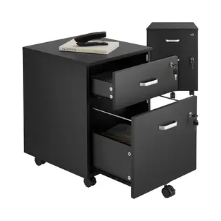 Tectake® Rollcontainer Mit Schubladen, Aktenschrank Abschließbar, Kommode Mit Schubladen, Rollwagen, Organizer Für Dokumentenablage Und Ordner A4