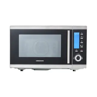 Medion Md 15501 Schwarz, Edelstahl Kombi-Mikrowelle Arbeitsplatte 25 l 900 W