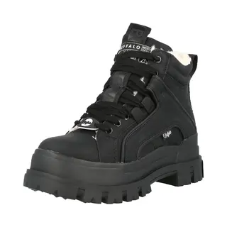 Buffalo Damen Stiefel Schuhe Schnürschuh Stiefeletten Aspha Nc Mid Warm, Farbe, Schwarz, Schuhgröße, Eur 38, Artikel, -Black