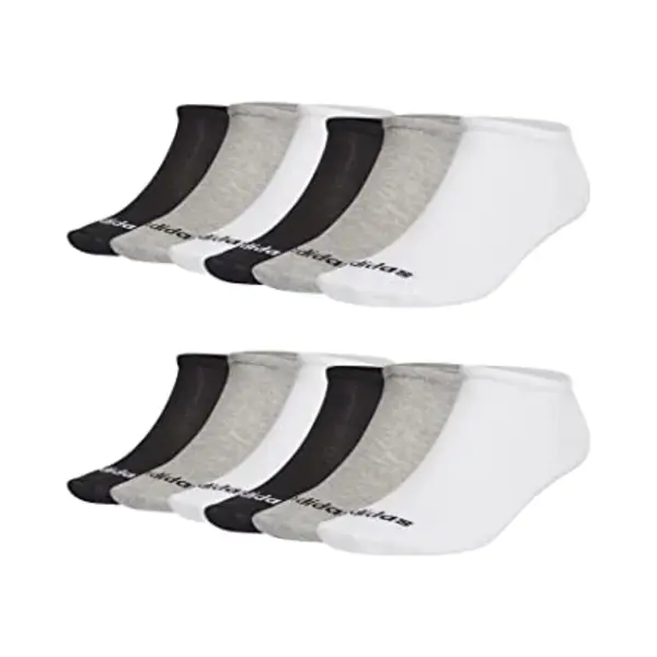 Adidas 12 Paar Low Cut Sneaker Socken Unisex Kurzsocke Weiss, Farbe, schwarz - Weiß - Grau, Socken & Strümpfe, 43-45 thumbnail