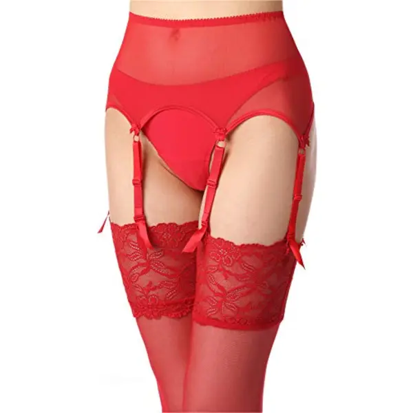 Merry Style Damen Strumpfgürtel MS10191GA (Rot2, M) thumbnail