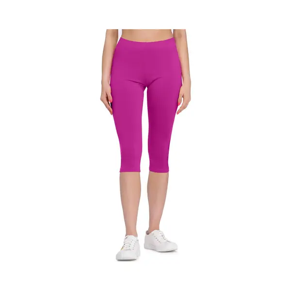 Bellivalini Damen Leggings Bequeme Und Atmungsaktiv Leggings 3/4 Aus Viskose BLV50-148 (Fuchsie-2, L) thumbnail