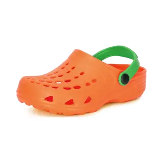 Ladeheid Kinder Mädchen Jungen Eva Clogs Gartenclogs Gartenschuhe La-Ca-06 (Orange/Grün, 28/29 Eu)