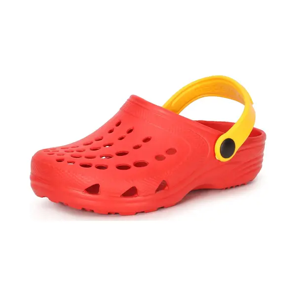 Ladeheid Kinder Mädchen Jungen Eva Clogs Gartenclogs Gartenschuhe La-Ca-06 (Rot/Gelb, 22/23 Eu) thumbnail