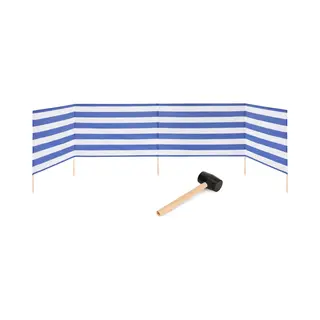 Garronda Strand Windschutz Sichtschutz 5m Lang Plus Gummihammer GAEX001 (Streifen, 5 M)