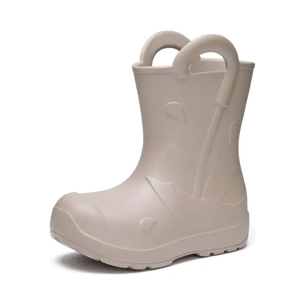 Ladeheid X Camminare - Kinderen Regenlaarze - Rubberen Laarzen Voor Kinderen – Eva – Waterdicht - Antislip En Comfortabel – Lichtbeige – 28/29 thumbnail