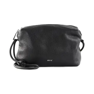 Abro Leather Dalia Crossbody Bag Knotted Big Black/Nickel