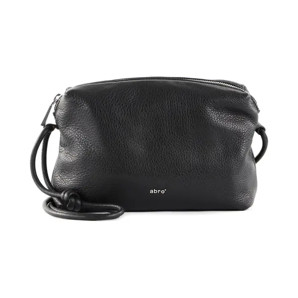 Abro Leather Dalia Crossbody Bag Knotted Big Black/Nickel thumbnail
