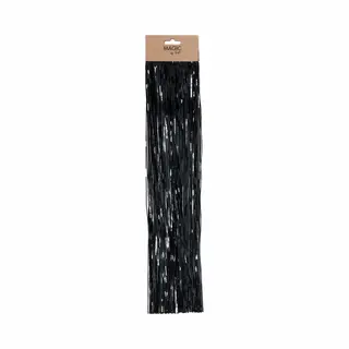 Inge-glas Inge Christmas Decor Engelenhaar - Zwart - 50 Cm - Lametta Haar - Folie - Tinsel - Kerstversiering - Kerstboomversiering