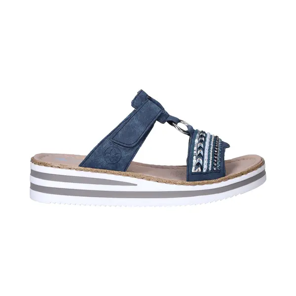 Rieker -Dames - Blauw - Slippers & Muiltjes - Maat 40 thumbnail