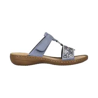 Rieker 608K2-12 | Blauw | Damessandalen, Blauw, 38 Eu