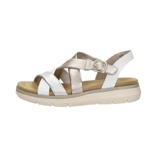 Remonte Damen Riemchensandalen D2K53, Frauen Sandalen, lose Einlage, Freizeitschuhe, offene Schuhe, Strandschuhe, Sandaletten, bequem, metallic (91),