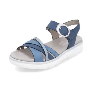 Remonte Damen Riemchensandalen D2K55, Frauen Sandalen, lose Einlage, offene Schuhe, Sandaletten, Sommersandalen, bequem, flach, Sommerschuhe, blau