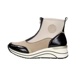 Remonte Damen Low-Top Sneaker D0700, Frauen Halbschuhe, lose Einlage, wasserabweisend, remonteTEX, Freizeit, sportlich, straßenschuhe, beige Kombi