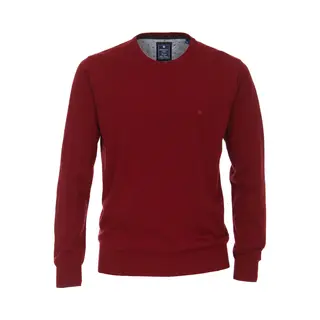 Redmond Casual Trui Ronde Hals Rood, Effen