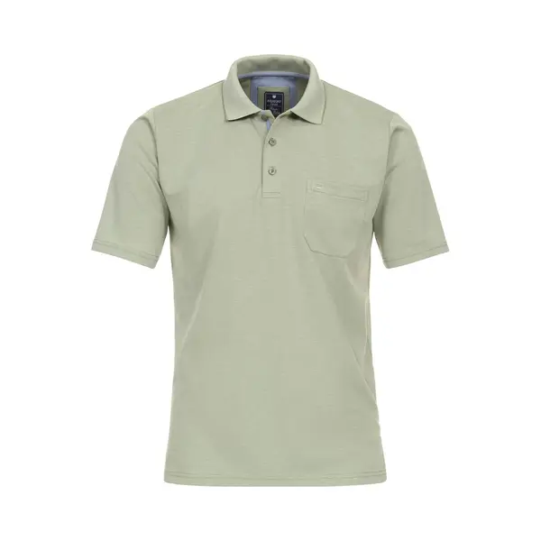 Redmond Polo Shirt Hemdkragen Kurzarm Brusttasche Uni Oliv Größe M thumbnail
