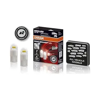 Osram Led W5W Night Breaker Led 12V W5W-T10 Plug & Play 2825DWNB-2HB 6000K Street-Legal 2825DWNB-2HFB (2825DWNBC-02B) Osram