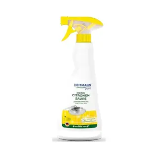 Heitmann Pure Reine Citronensäure | Leistungsstarkes Entkalker-Spray Für Küche & Bad | Lebensmittelsauber | Entfernt Kalk & Verfärbungen Auf