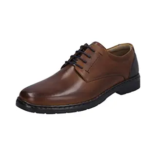 Josef Seibel Men Business Shoes Alastair 01, Men´s Lace-Up Shoes, Width K (Extra Wide), Removable Insole, Brown (Cognac-Kombi), 45 Eu / 10 Uk