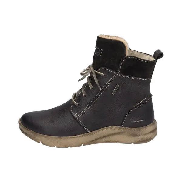 Josef Seibel Damen Schnürstiefeletten Conny 53, Weite G (Normal), Wechselfußbett, wasserdicht, uebergangsschuhe, Grau (Titan), 39 Eu thumbnail