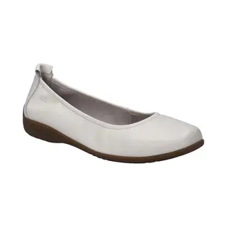 Josef Seibel Damen Klassische Ballerinas Fenja 01, Weite G (Normal), Halbschuhe, Sommerschuhe, Slipper, Ballerina-Schuhe, flach, Weiss, 37 Eu