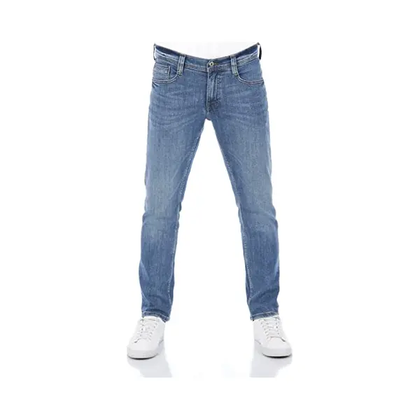 Mustang Heren Jeans Broeken Oregon Tapered Fit Blauw Volwassenen Denim Jeansbroek thumbnail
