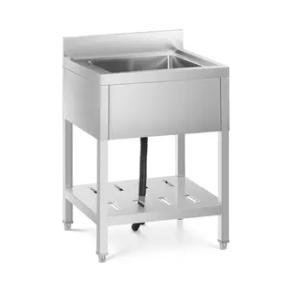 Royal Catering Spülenschrank Spültisch Spülbecken Edelstahlspüle Gastrospüle Mit Regal Edelstahl Verschiedene Größen