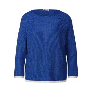 Street One - Dames Sweater - Fresh Intense Gentle Blue Melange - Maat 36