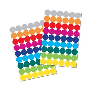 Allemaalstickersenzo Beschrijfbare Stippen Stickers In 9 Kleuren - 2 Stickervellen