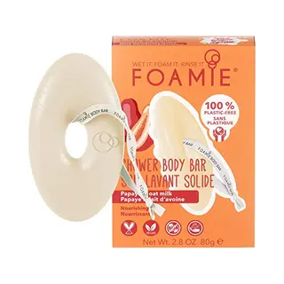 Foamie Body Bar Oat To Be Smooth – Fester Dusch Bar Mit Hafermilch & Papaya – Sanfte Reinigung & Pflege Für Alle Hauttypen – Ph-hautneutral,