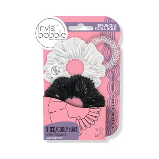 Invisibobble Sprunchie Spiral Hair Ring - 2 Pack - Scrunchie Stylish Bracelet, Strong Elastic Grip Coil Accessories For Women - Gentle For Girls Teens