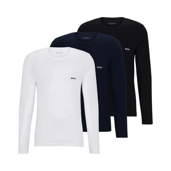 Boss Herren Lsshirtrn 3p Classic UNDERW_Longsleeve, 990 Open Miscellaneous, S Eu thumbnail