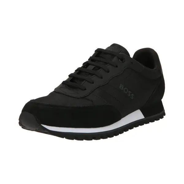 Boss Mens Parkour-L Runn Mixed-Material Trainers With Branded Side Panel Size 10 Black thumbnail