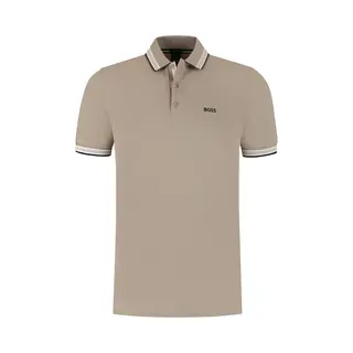 Boss Green Poloshirt Paddy Mit Kontrastfarbenen Streifen Am Kragen