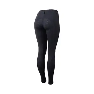 Horze Damen Reitleggings Dea, Reithose Mit Handytasche Und Gürtelschlaufen, Blau, 42