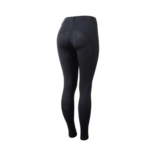 Horze Damen Reitleggings Dea, Reithose Mit Handytasche Und Gürtelschlaufen, Blau, 42 thumbnail