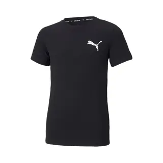 Puma Jungen Active Small Logo Tee B T-Shirt, Schwarz, 128 Eu