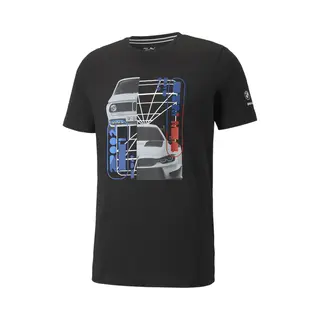 Puma, Mannen, Sportief Shirt, Bmw Mms Auto Grafisch T-shirt-531194 (Xs), Zwart, Xs