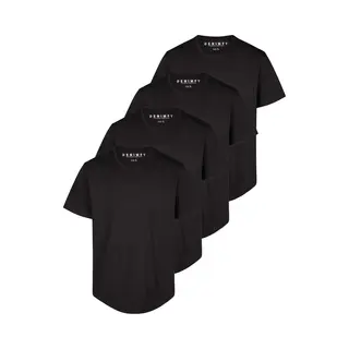 Denimfy Tshirt Herren Lang Geschnitten Set 100% Baumwolle Regular Fit DFPaco 4er Pack