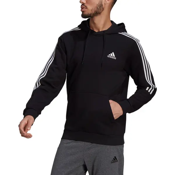 Adidas - Essentials Fleece Cut 3-Stripes Hoodie - Herentrui-S thumbnail