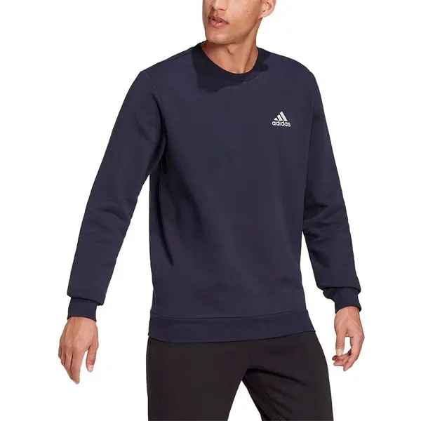 Adidas Herren Feelcozy Essentials Fleece Sweatshirt, Legend Ink/White, M thumbnail