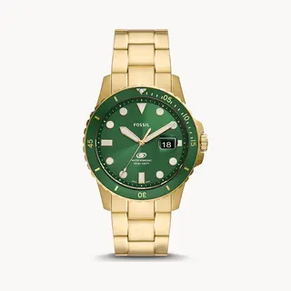Fossil Blue Horloge Man Quartz Goud