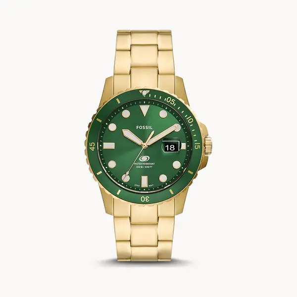 Fossil Blue Horloge Man Quartz Goud thumbnail
