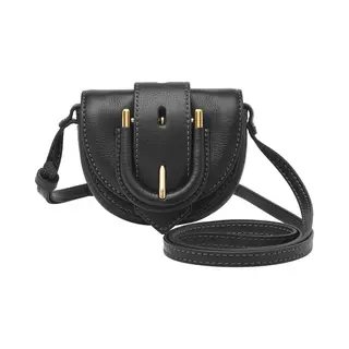 Fossil Damen Harwell Umhängetasche, Schwarz, 10.8 Cm L X 3.4 Cm W X 7 Cm H Eu