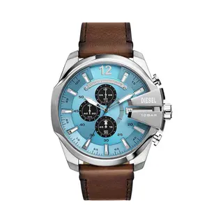 Diesel Watch Für Herren Mega Chief Quarz/Chrono Uhrwerk 51 Mm Gehäusegröße Mit Einem Lederarmband DZ4657