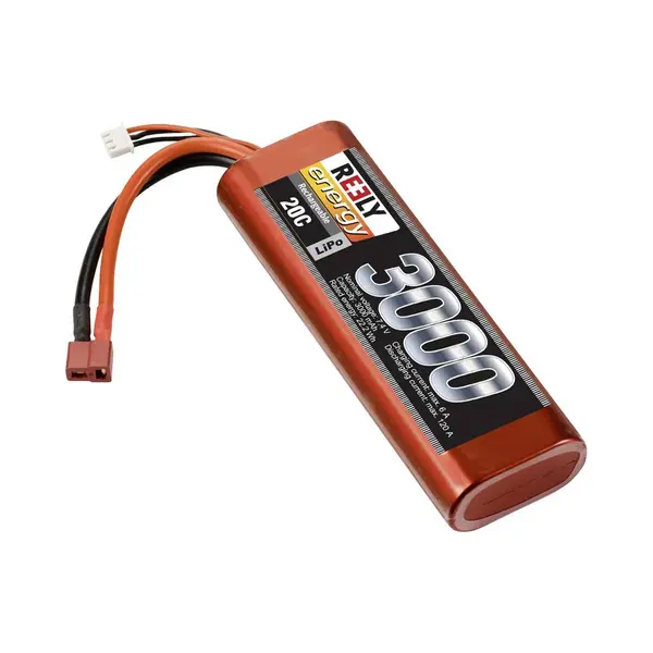 Reely Modellbau-Akkupack (LiPo) 7.4 V 3000 MAh Zellen-Zahl, 2 20 C Stick Hardcase T-Stecksystem thumbnail