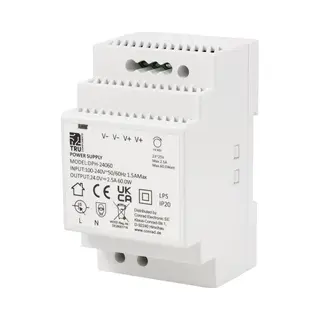 Tru Components, Mobiele Stroomverdelers, Dph-24060 Hutschienen-Netzteil (Din-Rail) 24 V/Dc 2.5 A 60 W Anz