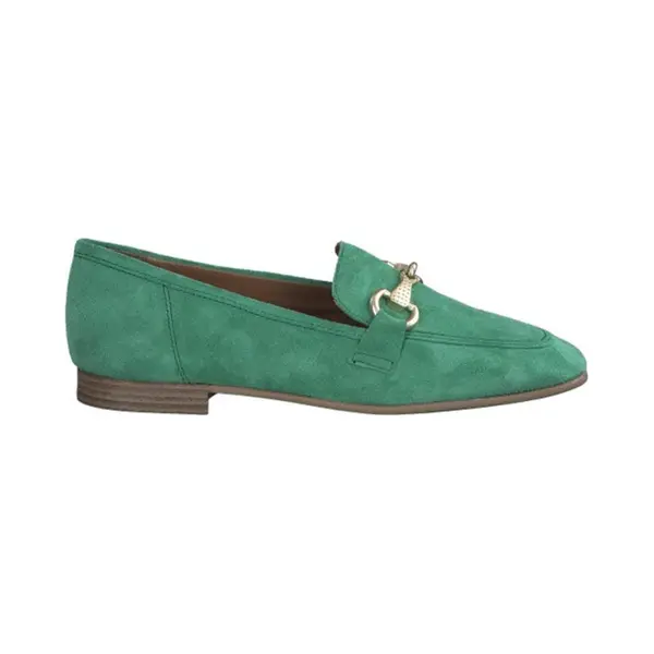 Tamaris Damen Leder Slipper Grün Slipper thumbnail