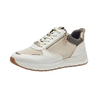 Tamaris Sneakers Laag Chamois / Donkerbruin / Goud / Wit