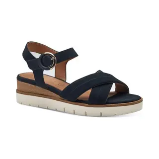 Tamaris Damen Sandalette Mit Keilabsatz, Blau, 37 Eu